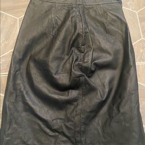 David Benjamin leather pencil skirt